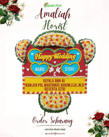 Papan Bunga Pernikahan Terentang